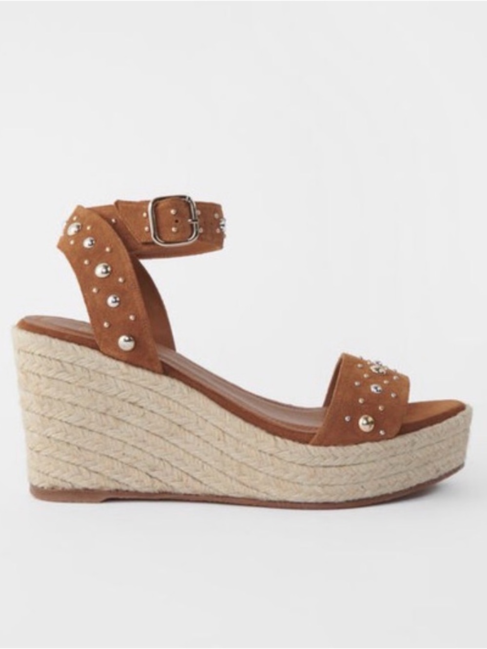 MAJE Wedge Sandals With Suede Straps size 6
